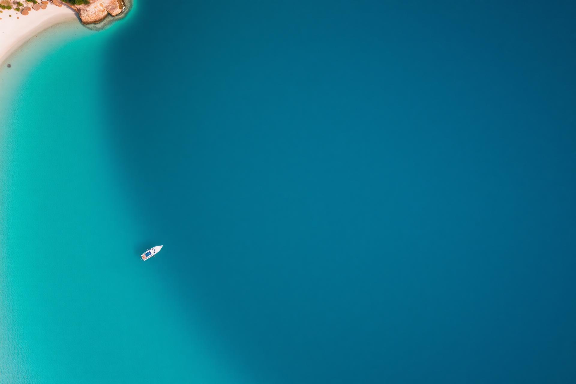 Costa turquesa vista desde el aire